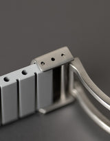 Gray FKM rubber watch strap