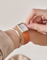 Orange square watches