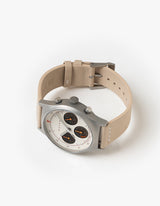 Natural Solar chronograph leather strap watches