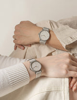 Gray minimalist womens watch