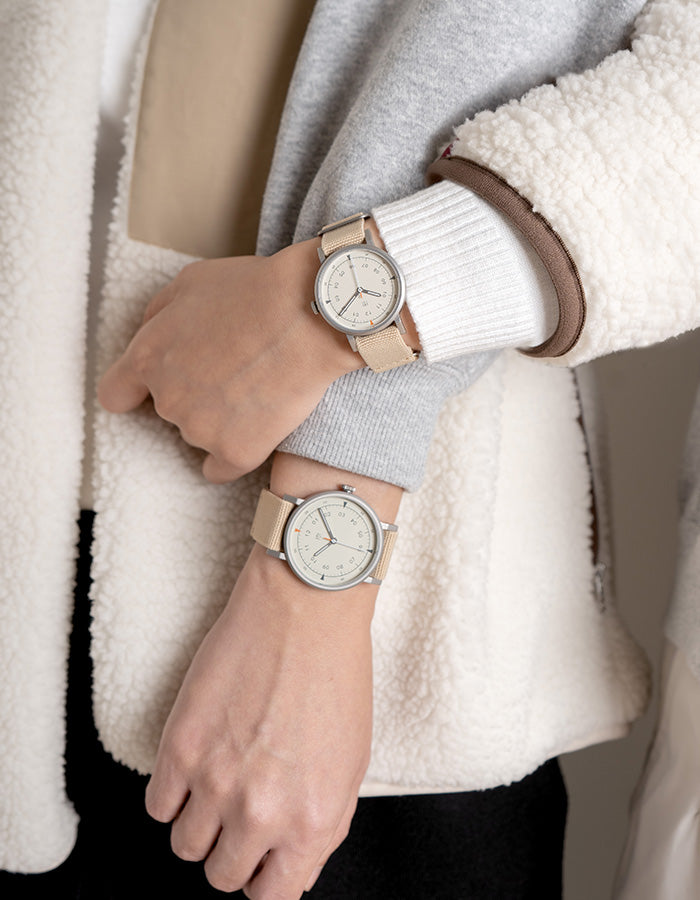 MUS-01 KHAKI P 34MM + SAND PARACHUTE STRAP SET