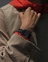 MUS-02 BROWN 40MM + NAVY PARACHUTE STRAP SET