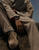 MUS-02 BROWN 40MM + NAVY PARACHUTE STRAP SET