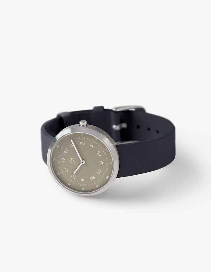 Smoke green navy minimalist womens watch