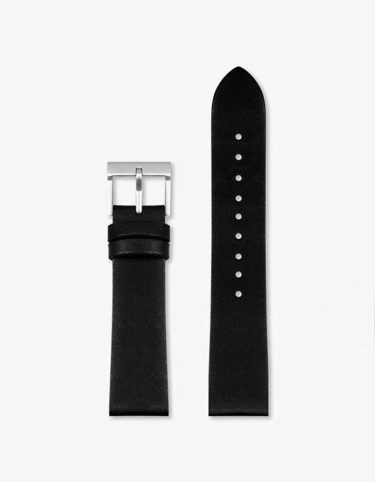 20mm MUS Black Leather Strap